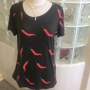 Wildfox brand chili pepper T-shirt